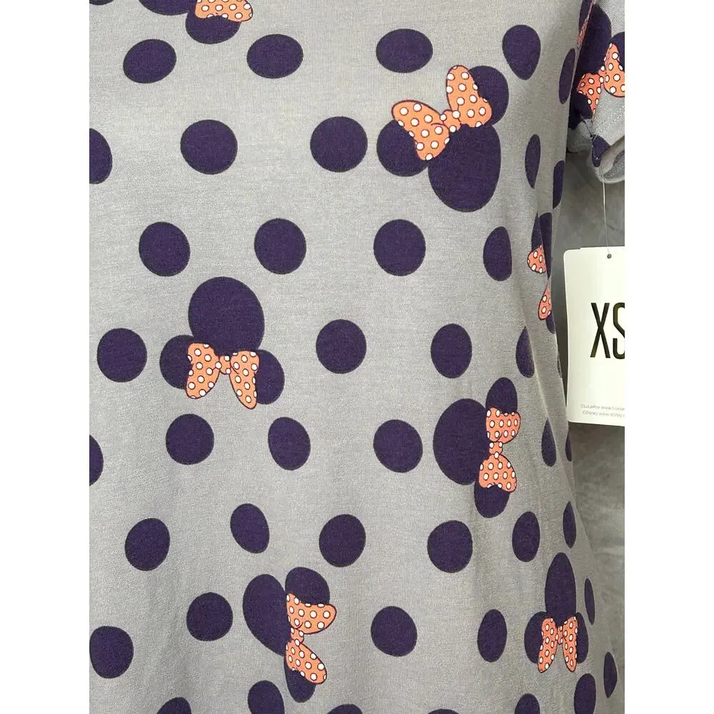 NWT Disney Top LulaRoe Classic T Women XS Minnie Mouse Comfort Whimsical